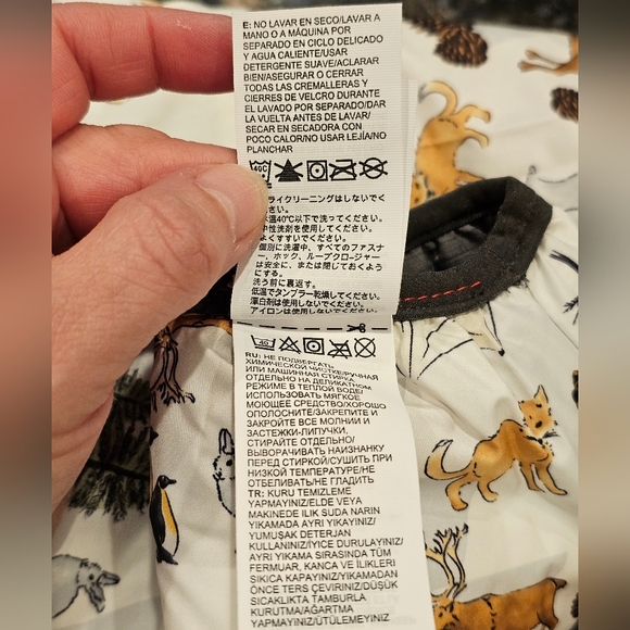 The North Face Snow Pants Perrito Reversible Grey-Silver/Outdoor Design 6-12 Mos - Picture 7 of 14